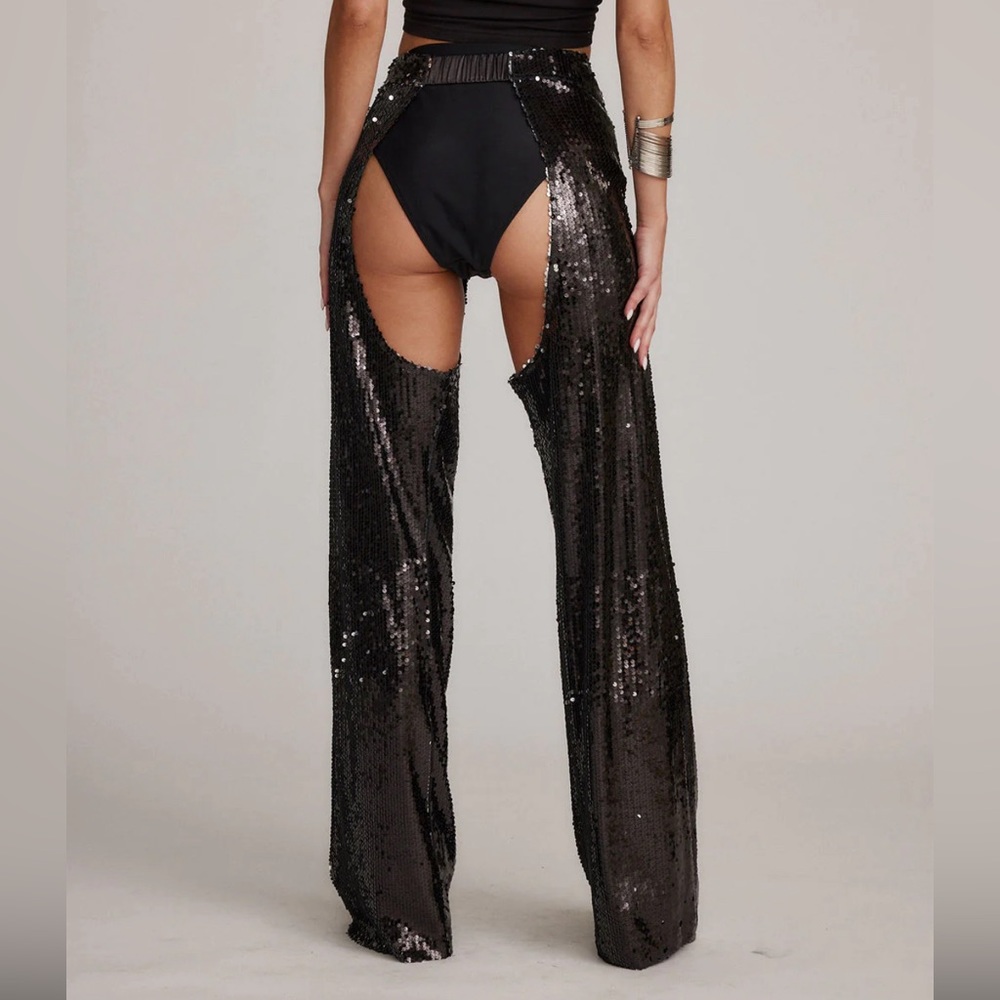 Black Sequin Chaps